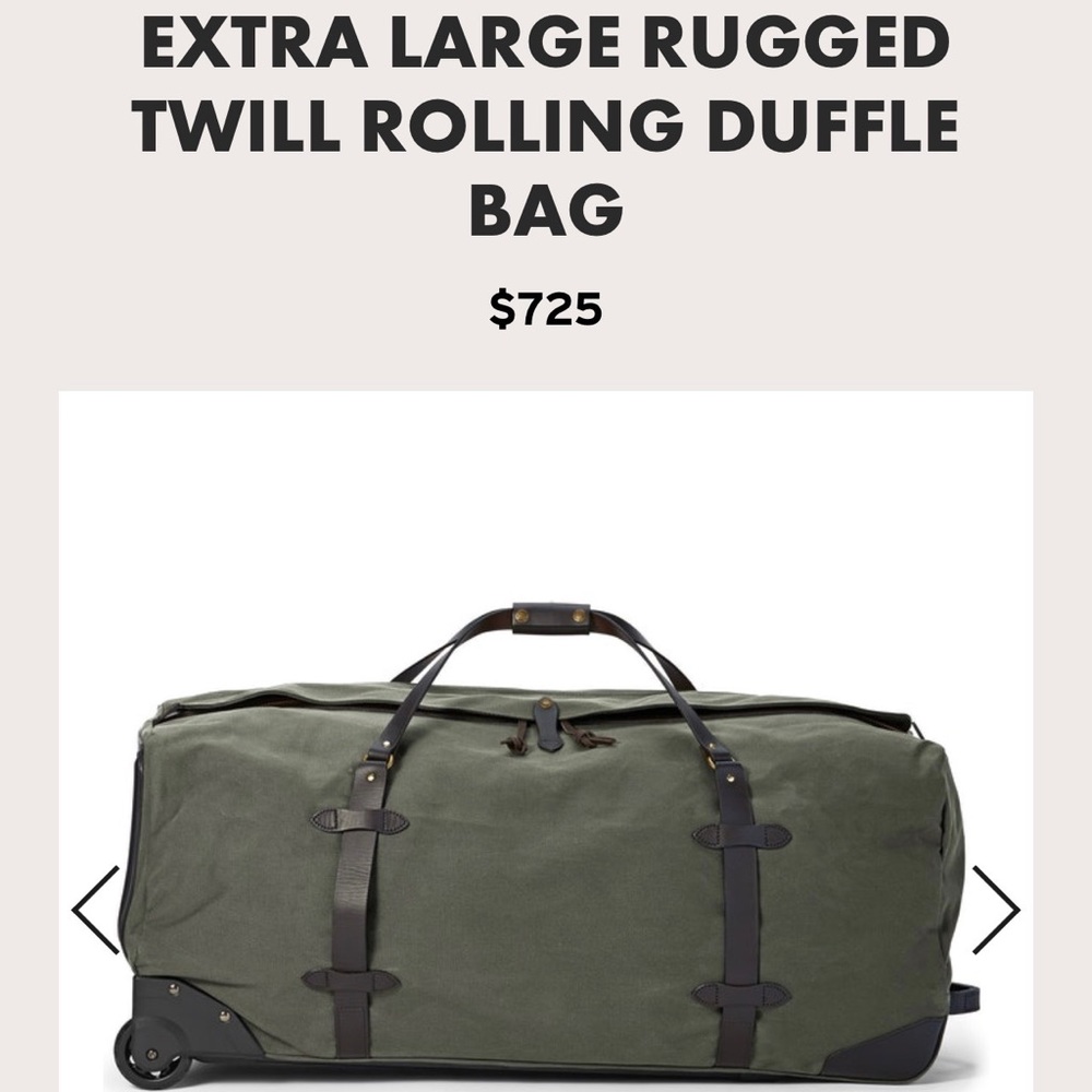 FILSON extra large duffle bag